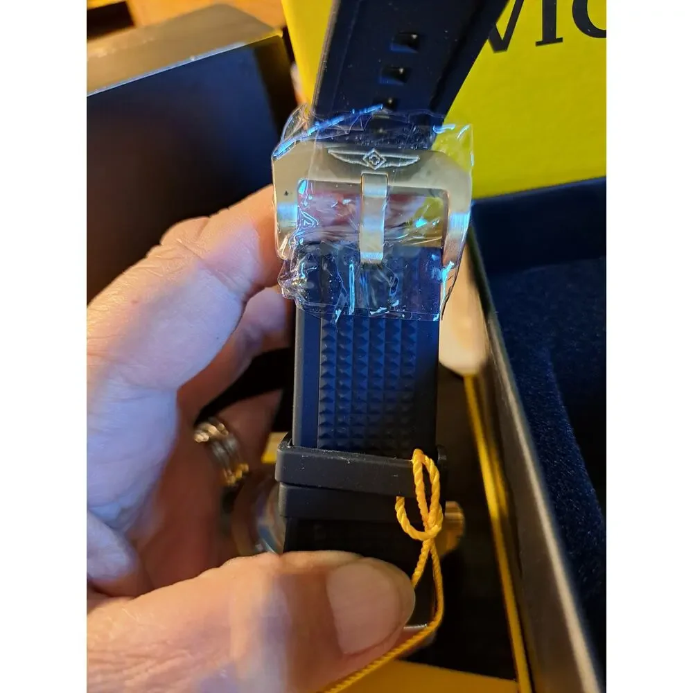 INVICTA Aviator Men's Watch 33031 Dark Blue Silicone Band 50mm